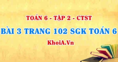 Bài 3 trang 102 SGK Toán 6 Tập 2 Chân trời sáng tạo